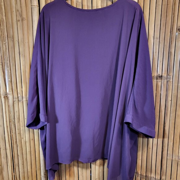 DG2 Diane Gilman Double Layer Top Large Purple - Picture 7 of 8